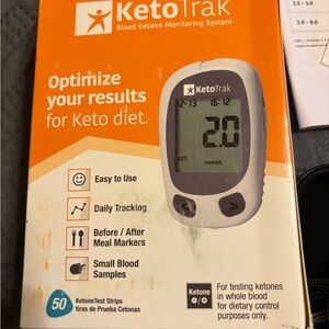 Blood Ketone Monitoring System - Orange and White